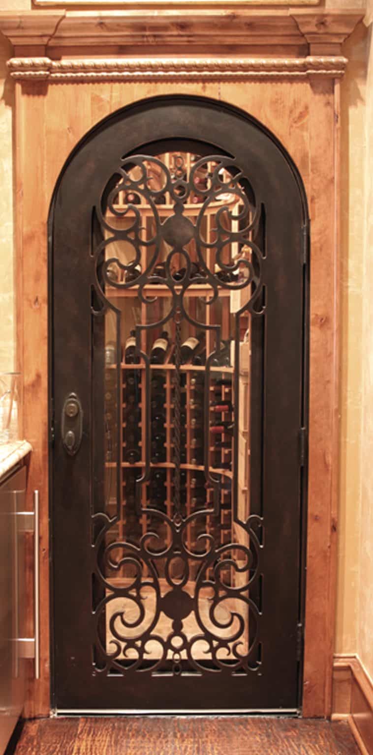 Hand Forged Wrought Iron Custom Wine Cellar Doors & Gates