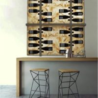 Faux Onyx Backlit Wine Rack