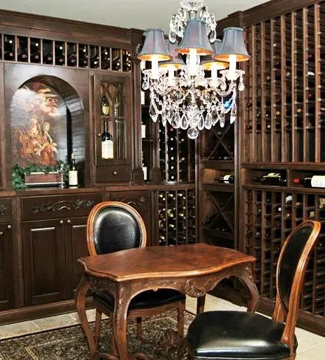 Traditional Custom Wine Cellar Design Created for a Home in Texas