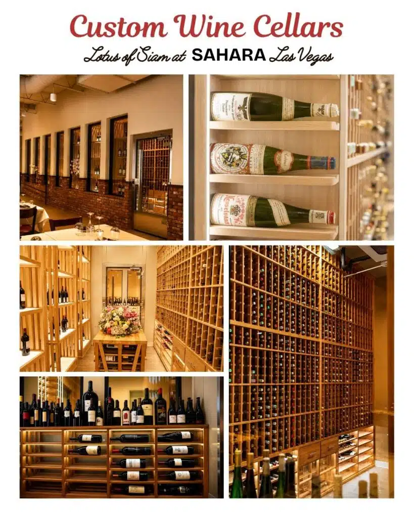 custom wine cellars las vegas lotus of siam