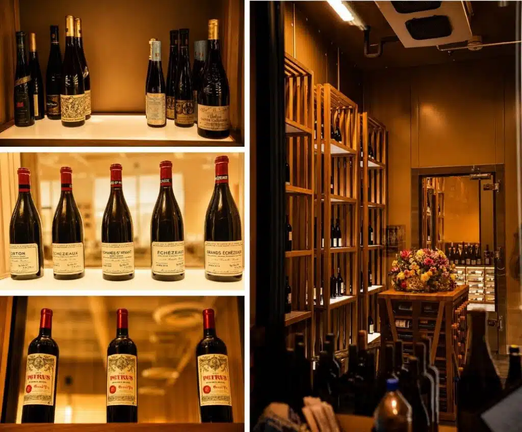 refined custom wine cellar