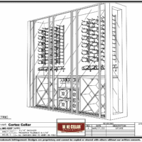 1 - Final perspective of this retirement home's small wine cellar design