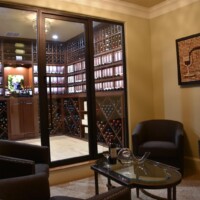 This entire residential wine cellar in Dallas was built 6 inches higher than the original floor to make room from better insulated structural flooring