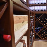 We made sure that this Dallas residential wine room also had space for solid wood cases as they're also part of the collection.