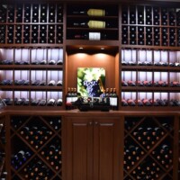 This display nook could accommodate really tall bottles, including those more than the magnum sizes.